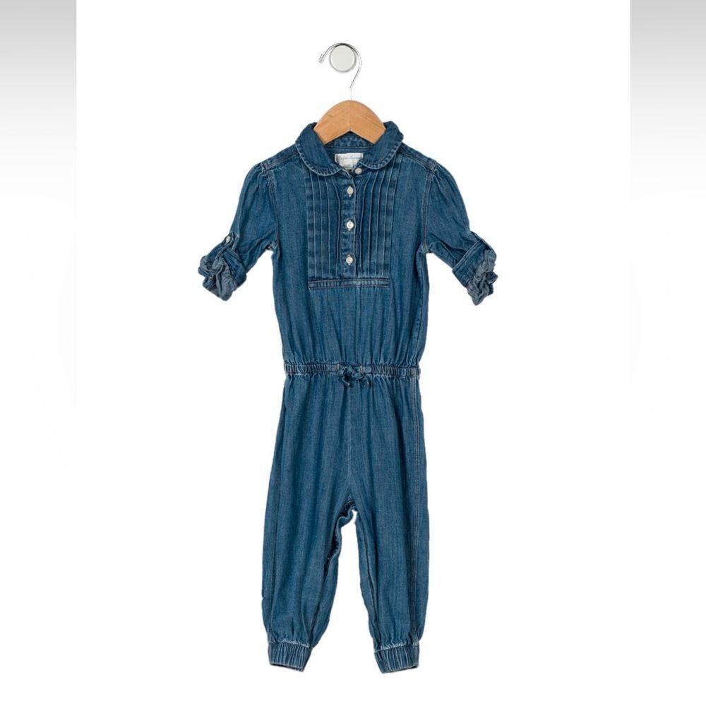 Ralph Lauren
Girls' Pintuck Pleated Denim Jumpsuit 12 months